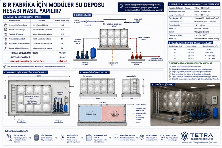 Bir Fabrika İçin Modüler Su Deposu Hesabı Nasıl Yapılır?