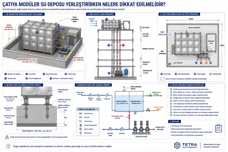 Çatıya Modüler Su Deposu Yerleştirirken Nelere Dikkat Edilmelidir?