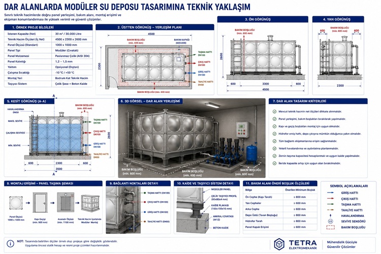 Dar Alanlarda Modüler Su Deposu Tasarımına Teknik Yaklaşım