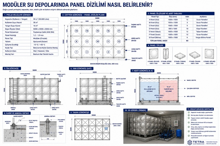 Modüler Su Depolarında Panel Dizilimi Nasıl Belirlenir?
