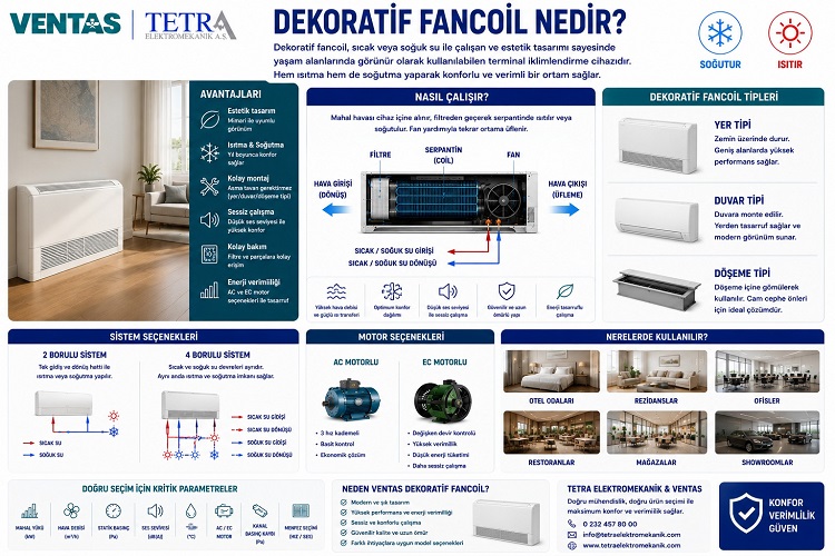 Dekoratif Fancoil Nedir? Avantajları ve Kullanım Alanları | VENTAS