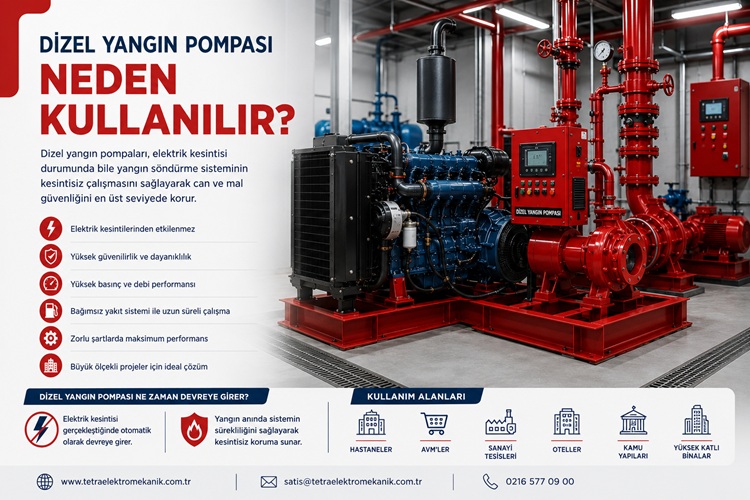 Elektrikli ve Dizel Yangın Pompası Arasındaki Farklar Nelerdir?