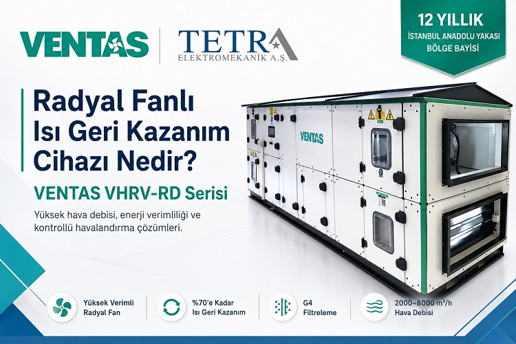 Radyal Fanlı Isı Geri Kazanım Cihazı Nedir? VENTAS VHRV-RD