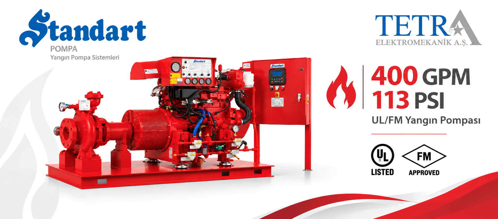 Standart Pompa 400 GPM 113 PSI UL/FM Yangın Pompası