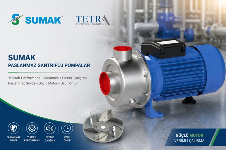 SUMAK SMINOX/A 220–300–400 Aısı 304 Paslanmaz Santrifüj Pompalar