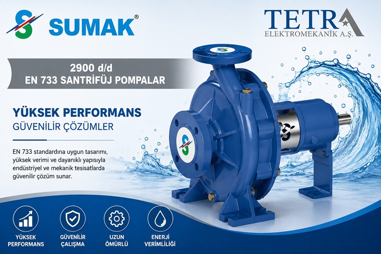 SUMAK SMT160/80 ve SMT250/32 M EN 733 Santrifüj Pompalar | Tetra