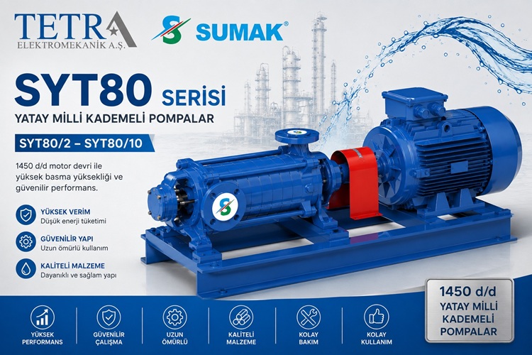 SYT80 Serisi Çok Kademeli Dalgıç Pompa | SYT80/2–SYT80/10 | Tetra Elektromekanik