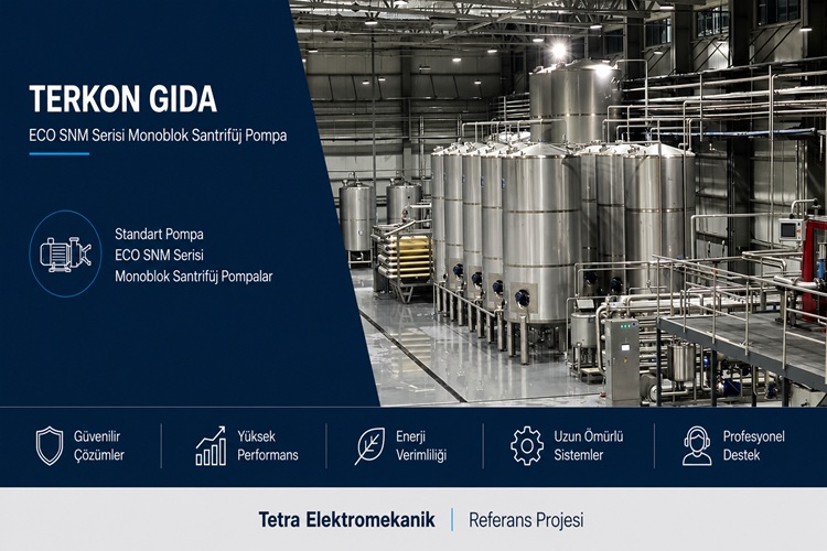 Terkon Gıda | Standart Pompa ECO SNM Serisi Monoblok Santrifüj Pompalar