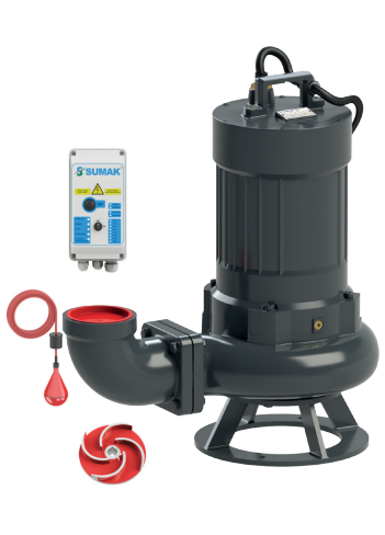 Sumak SDTV150/4 Vortex Çarklı Foseptik Dalgıç Pompası 15 HP Trifaze | 4