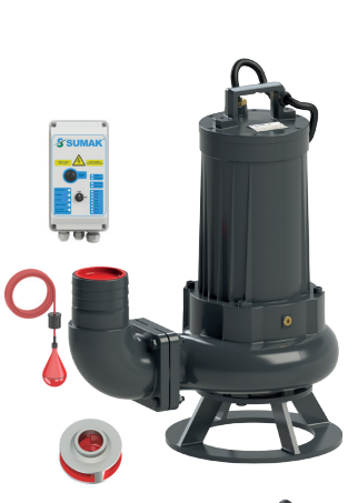 Sumak SDTB50/4 Foseptik Dalgıç Pompası 5.5 HP Trifaze | 1450 d/d Atık Su Pompası | Tetra Elektromekanik