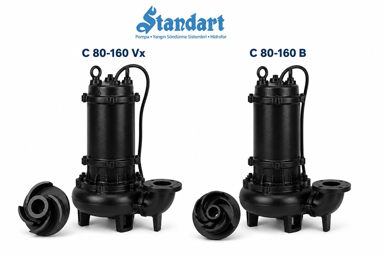 Standart Pompa C 80-160 Serisi Dalgıç Atık Su Pompaları